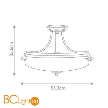 Потолочный светильник Quoizel Griffin QZ/GRIFFIN/SFMWS - Схема
