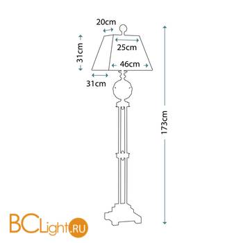 Торшер Quoizel Palmetta QZ/PALMETTA/FL - Схема
