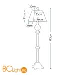 Торшер Quoizel Palmetta QZ/PALMETTA/FL - Схема