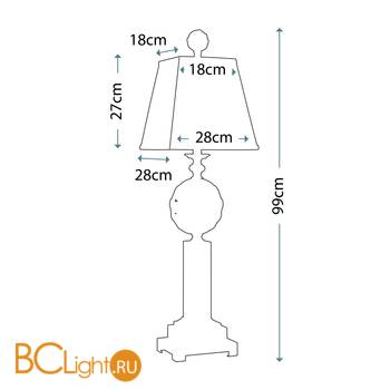Настольная лампа Quoizel Palmetta QZ/PALMETTA/TL - Схема