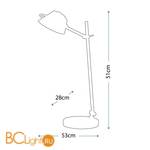 Настольная лампа Quoizel Spencer QZ/SPENCER/TL BN - Схема