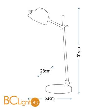 Настольная лампа Quoizel Spencer QZ/SPENCER/TL WT - Схема