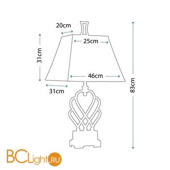 Настольная лампа Quoizel Triheart QZ/TRIHEART/TLA - Схема