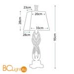 Настольная лампа Quoizel Triheart QZ/TRIHEART/TLB - Схема