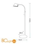 Торшер Quoizel Whitney QZ/WHITNEY/FL - Схема