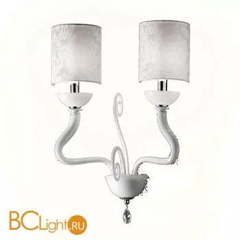 Бра Renzo Del Ventisette Contemporary A 14457/2 CP B DEC. MURANO BIANCO + CROMO M B