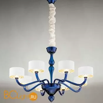 Люстра Renzo Del Ventisette Contemporary L 14552/8 CP DEC. MURANO BLU AVIO + 0Z