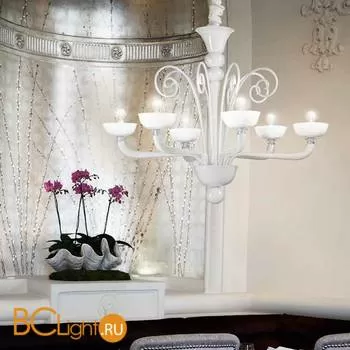 Люстра Renzo Del Ventisette Contemporary L 14467/6 DEC. MURANO BIANCO M