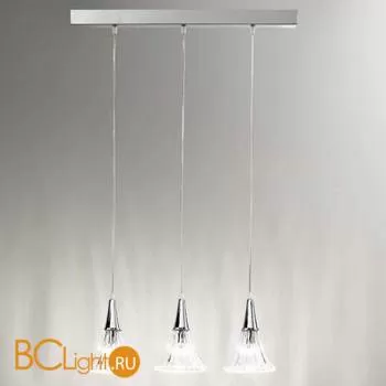 Подвесной светильник Renzo Del Ventisette Ohlala BIN14490/3 DEC. cromo CRISTALLO TRASPARENTE