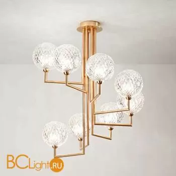 Потолочная люстра Renzo Del Ventisette Ohlala PL14534/8 DEC. 097 CRISTALLO TRASPARENTE