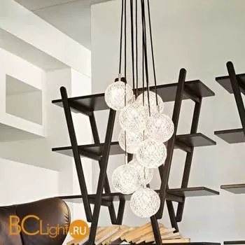 Подвесной светильник Renzo Del Ventisette Ohlala L14534/9 DEC. CROMO CRISTALLO TRASPARENTE