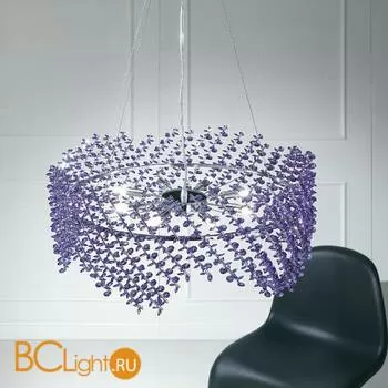 Подвесной светильник Renzo Del Ventisette L 14218/8 SW COL Blue DEC. CROMO