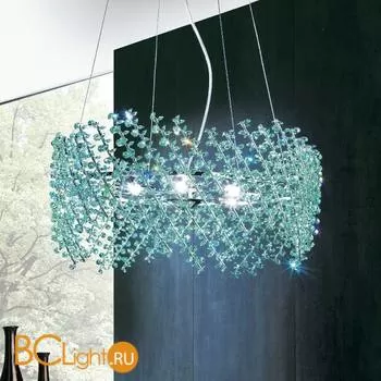Подвесной светильник Renzo Del Ventisette L 14218/8 SW COL Aquamarine DEC. CROMO