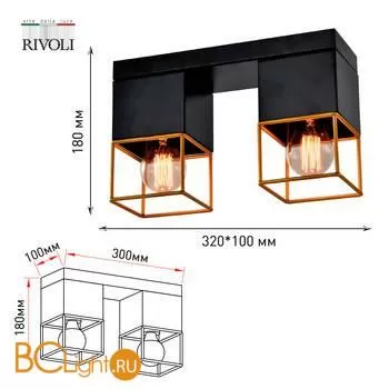 Потолочный светильник Rivoli Nadin 7049-702 - Фото 1