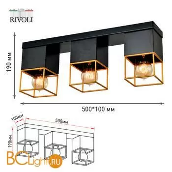 Потолочный светильник Rivoli Nadin 7049-703 - Фото 1