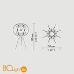 Настольная лампа Slamp Atlante FLOOR - TABLE ATL14TAV0000F - Схема