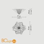 Потолочный светильник Slamp Aurora CEILING LARGE BLACK AUR14PLF0003N - Схема