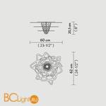 Потолочный светильник Slamp Aurora CEILING MINI TRANSP AUR14PLF0001T - Схема