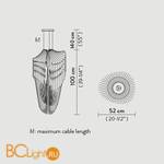 Подвесной светильник Slamp Avia SUSPENSION M WHITE AVI84SOS0002W_000 - Схема