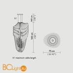 Подвесной светильник Slamp Avia SUSPENSION XL WHITE AVI84SOS0004W_000 - Схема