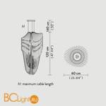 Подвесной светильник Slamp Avia SUSPENSION L BLACK AVI84SOS0003N_000 - Схема