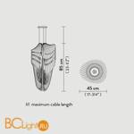 Подвесной светильник Slamp Avia SUSPENSION S BLACK AVI84SOS0001W_000 - Схема