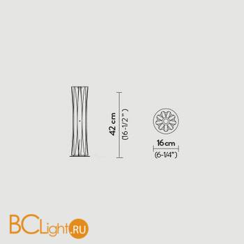 Настольный светильник Slamp Bach TABLE S GOLD BAC42TAV0001O - Схема
