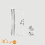 Напольный светильник Slamp Bach FLOOR XL WHITE BAC42PFO0004W - Схема