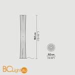 Напольный светильник Slamp Bach FLOOR XXL GOLD BAC42PFO0005O - Схема