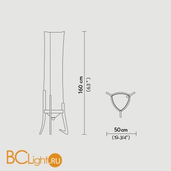 Напольный светильник Slamp Battista FLOOR BAT14PFO0000W_000 - Схема