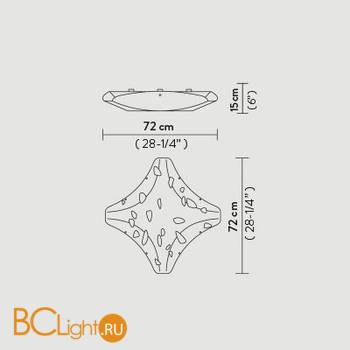 Потолочный светильник Slamp Bios CELING L BIO14PLF0003WI - Схема