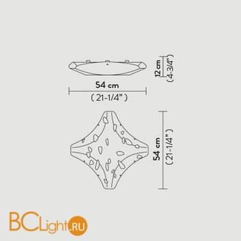 Потолочный светильник Slamp Bios CELING M BIO14PLF0002WI - Схема