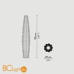Напольный светильник Slamp Cactus FLOOR XL PRISMA CAC78PFO0004LE - Схема