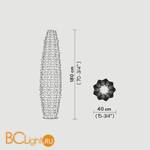 Напольный светильник Slamp Cactus FLOOR XXL GOLD CAC78PFO0005OX - Схема