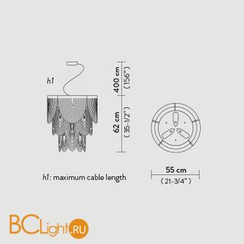 Подвесной светильник Slamp Ceremony S WHITE CER79SOS0002W_000 - Схема