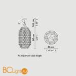 Подвесной светильник Slamp Chantal SUSPENSION S ORANGE CHN88SOS0001A_000 - Схема