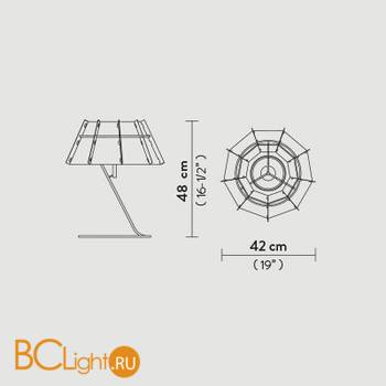 Настольная лампа Slamp Chapeau TABLE CHA14TAV0000B_000 - Схема