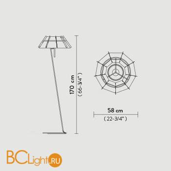 Торшер Slamp Chapeau FLOOR CHA14PST0000B_000 - Схема