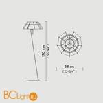 Торшер Slamp Chapeau FLOOR CHA14PST0000B_000 - Схема
