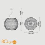 Подвесной светильник Slamp Charlotte SUSPENSION GLOBE CHR88SOSG000W_000 - Схема