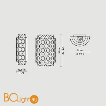 Настенный светильник Slamp Charlotte WALL LAMP CHR88APP0000W_000 - Схема