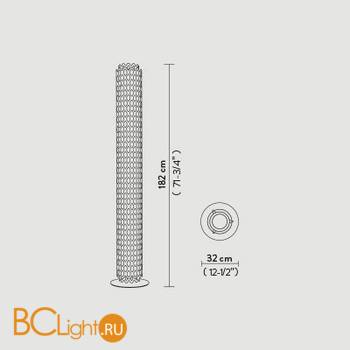 Напольный светильник Slamp Charlotte FLOOR CHR88PST0000W_000 - Схема