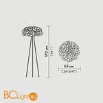 Напольный светильник Slamp Clizia FLOOR FUME CLI78PST0000F_000 - Схема