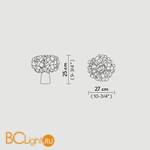 Настольный светильник Slamp Clizia TABLE FUME CLI78TAV0001F_000 - Схема