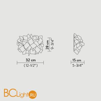 Настенный светильник Slamp Clizia Applique Mama Non Mama CLI78APP0000MN000 - Схема