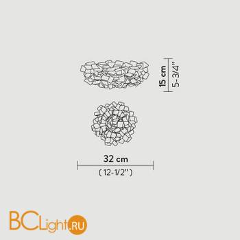 Потолочный светильник Slamp Clizia Ceiling S ORANGE CLI78PLF0001A_000 - Схема