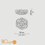 Потолочный светильник Slamp Clizia Ceiling M ORANGE CLI78PLF0000A_000 - Схема