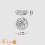 Потолочный светильник Slamp Clizia Ceiling L BLACK CLI78PLF0003N_000 - Схема