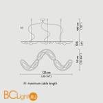 Подвесной светильник Slamp Crocco SUSPENSION GREY CRO14SOS0000E_000 - Схема