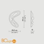 Настенный светильник Slamp Crocco WALL M YELLOW CRO14APP0002G_000 - Схема